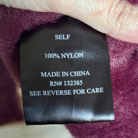 NWT Love Token Bateau Neck or Off Shoulder Fuzzy Long Sleeve Fitted Sweater Sz M - Picture 7 of 9